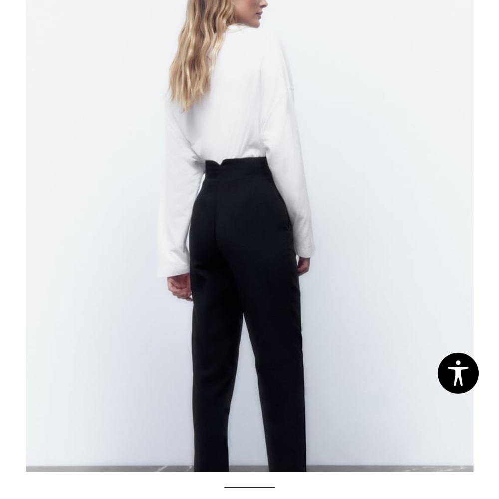 Zara high waisted plants. Black. - Picture 2 of 11